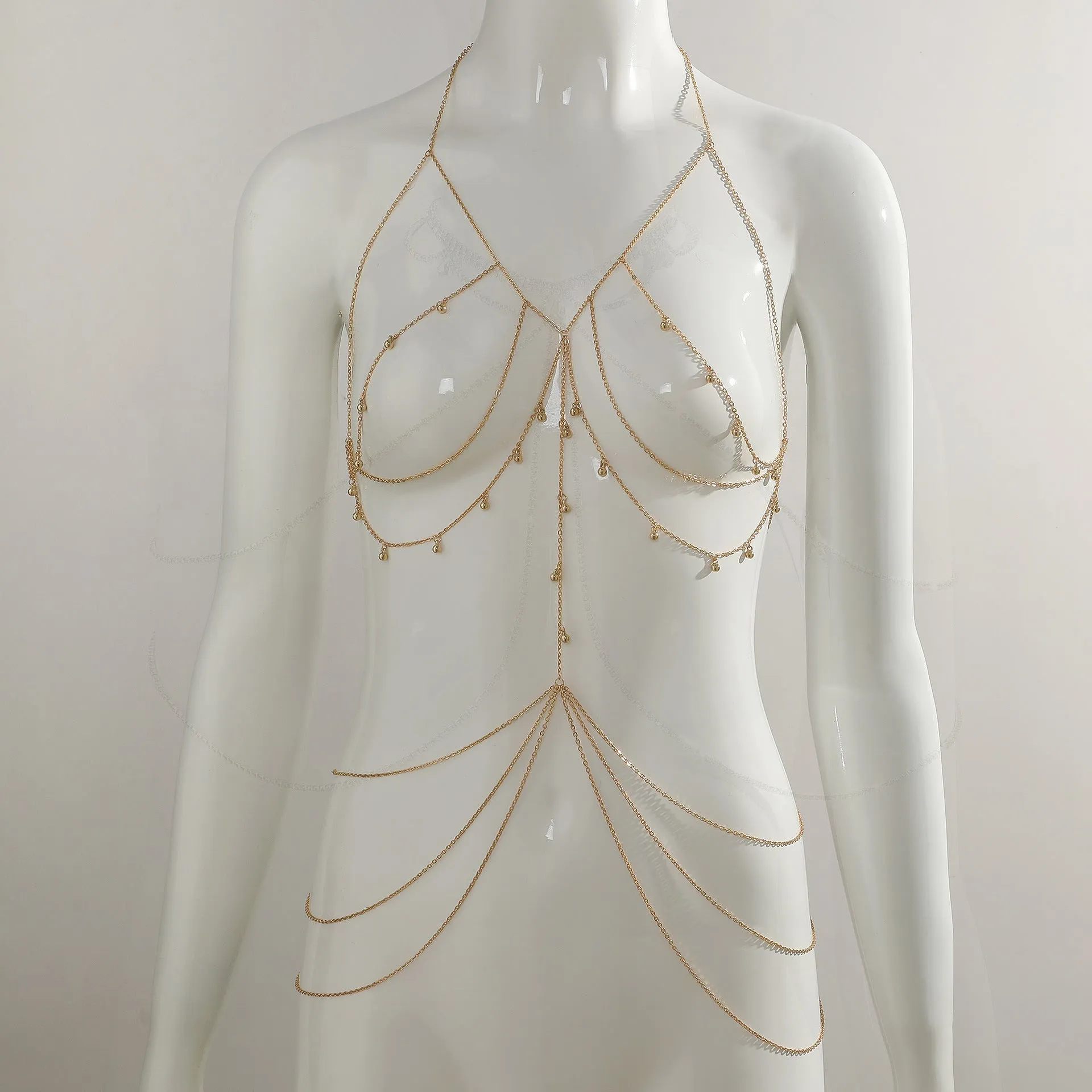 Bell chest chain multi-layer backless necklace without Bra & Panty sold by Negative product image thumbnail 3