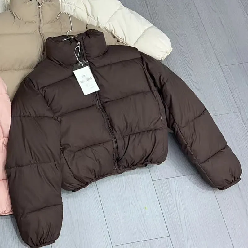 The Cozy Crop Puffer | Women's Down Cotton Cropped Puffer Jacket sold by Negative product image thumbnail 2