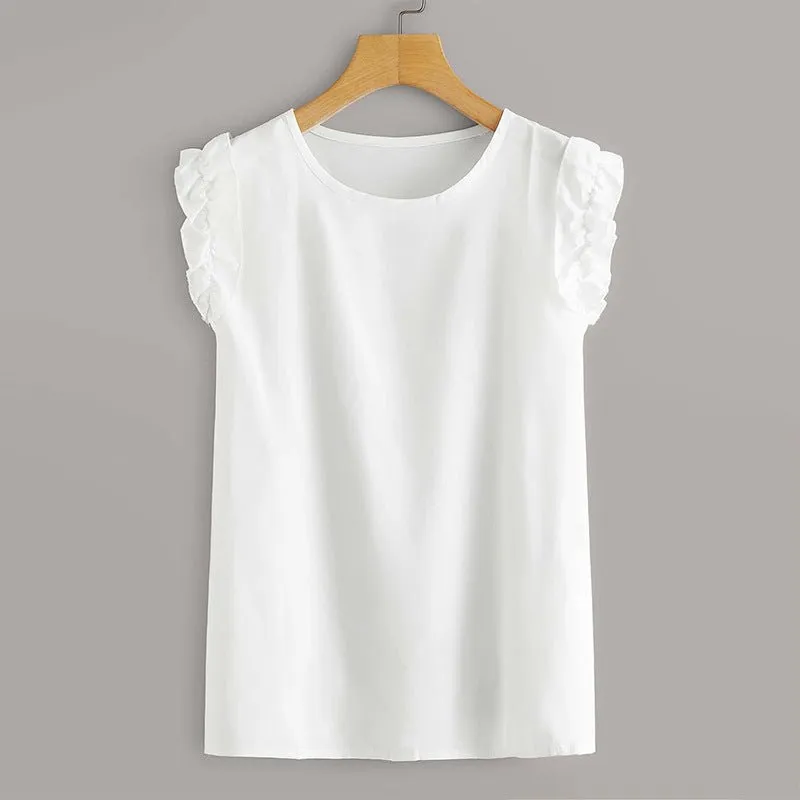 Summer new vacation style Amazon crew neck shirt women's clothing made by Negative