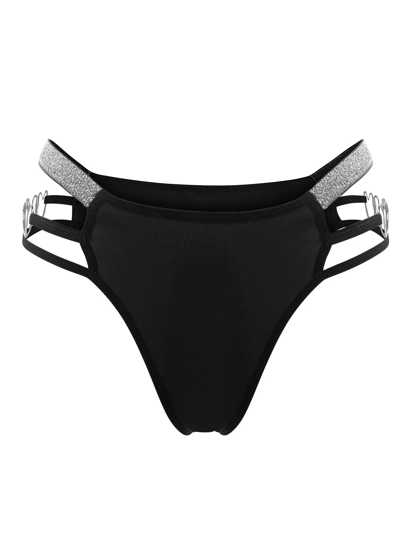 Silver Heart | Multi-Color Thin Strap Breathable Mid-Waist Thong sold by Negative product image thumbnail 3
