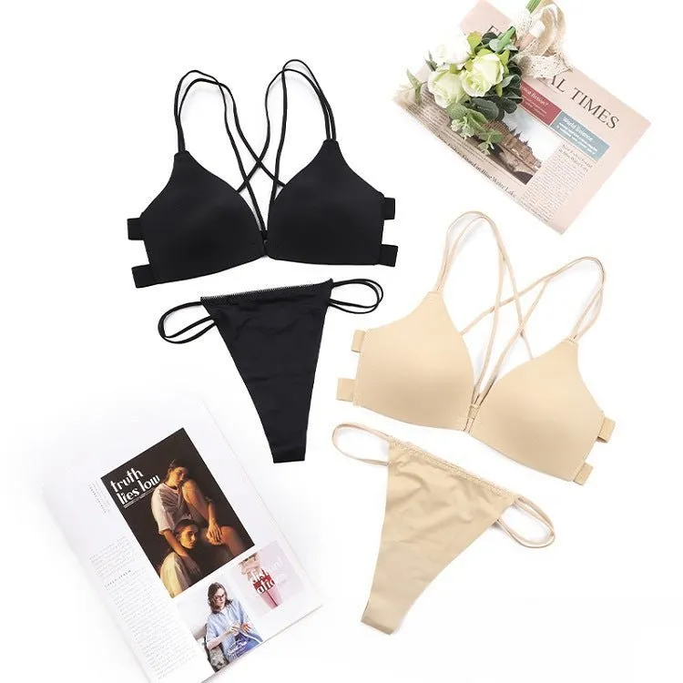 Glossy Lift | Front Buckle No-Wire Push-Up Bra Set sold by Negative product image thumbnail 3