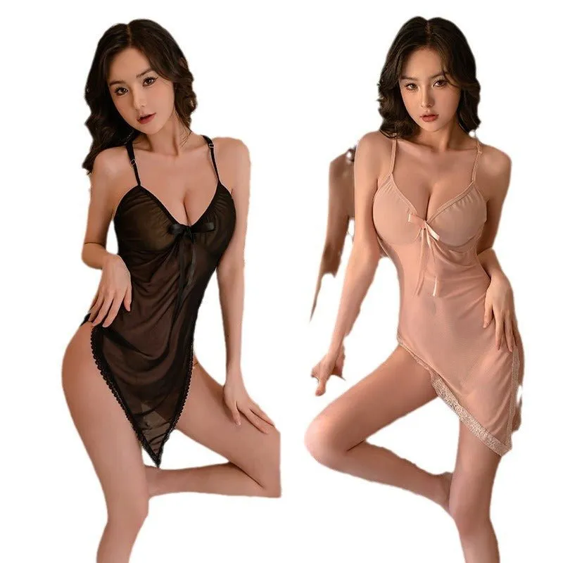 Mesh Passion | Sheer Uniform Nightdress Open-Crotch Set sold by Negative product image thumbnail 5