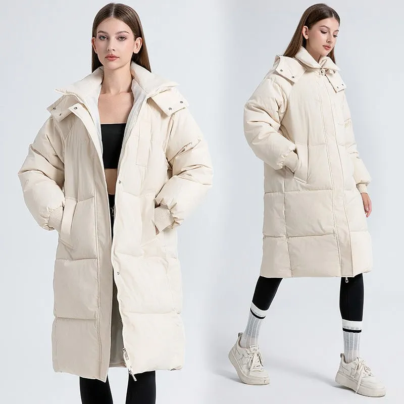 The Russian Warmth | Women's Long Hooded Down Cotton Puffer Jacket sold by Negative product image thumbnail 5