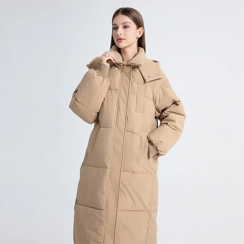 The Russian Warmth | Women's Long Hooded Down Cotton Puffer Jacket sold by Negative product image thumbnail 3