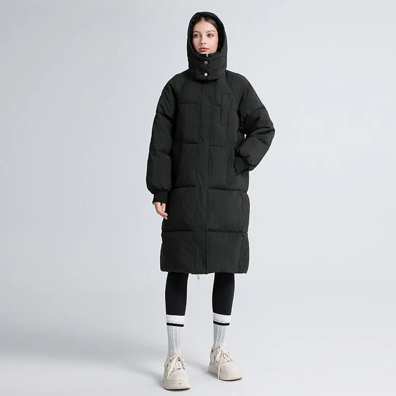 The Russian Warmth | Women's Long Hooded Down Cotton Puffer Jacket sold by Negative product image thumbnail 4