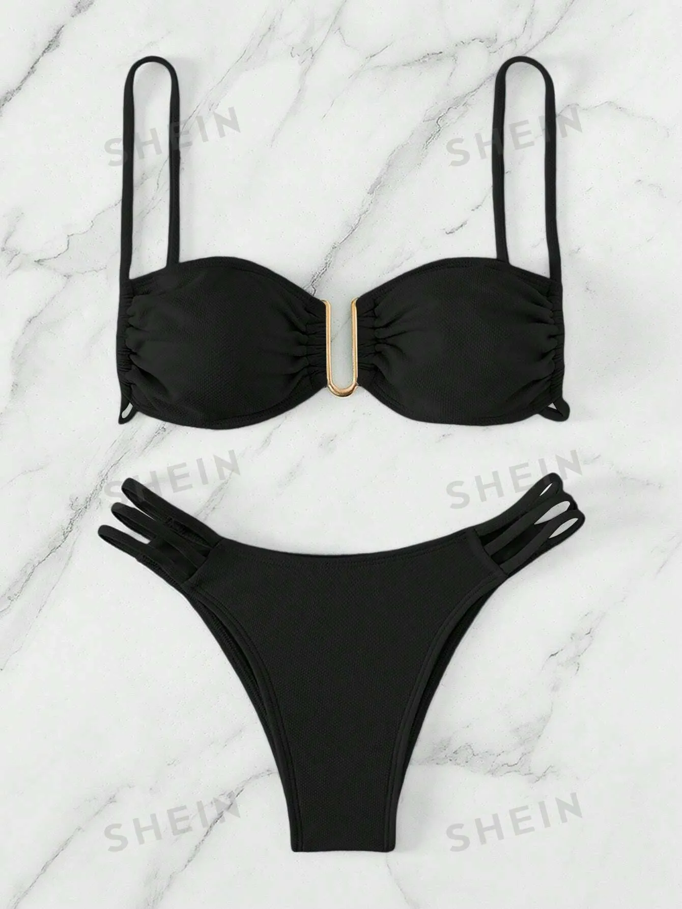 Black Carnival | U-Buckle Cut-Out Bikini Set sold by Negative product image thumbnail 4