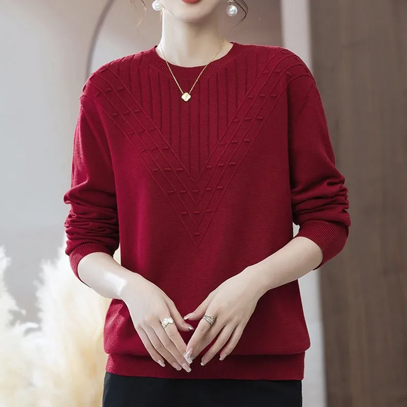 Women’s Semi-Turtleneck Pullover Sweater – Elegant Autumn 2025, Slim & Comfortable Knit sold by Negative product image thumbnail 4