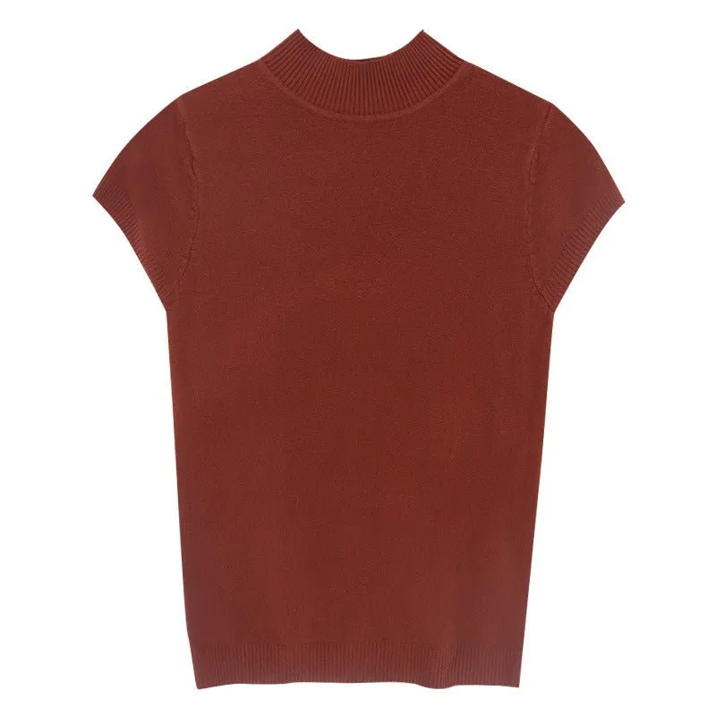 The Spring Elegance | Women's Slim-Fit Semi-Turtleneck Three-Quarter Sleeve Sweater sold by Negative product image thumbnail 5
