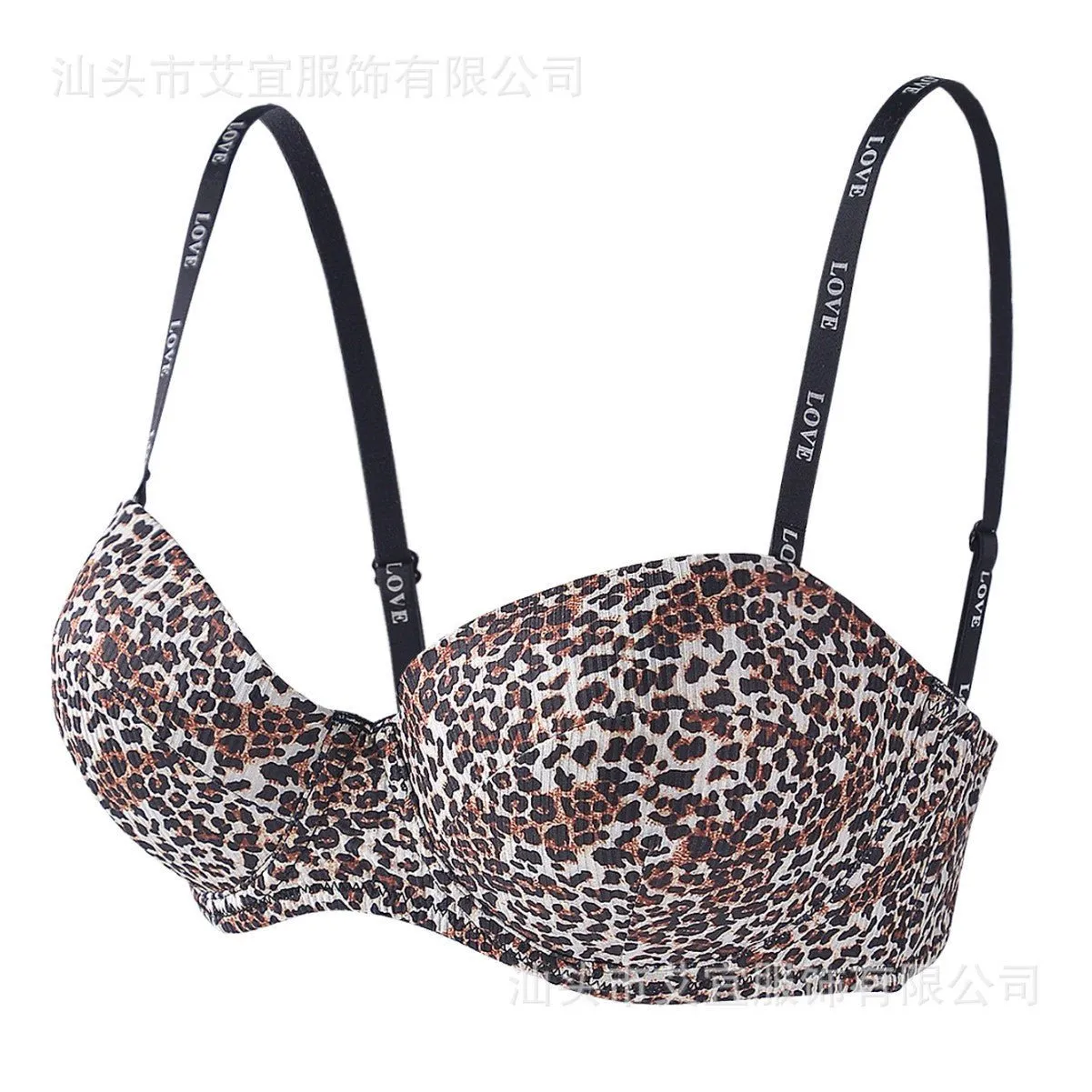 Leopard Glow | Glossy Seamless Push-Up Wireless Bra sold by Negative product image thumbnail 4