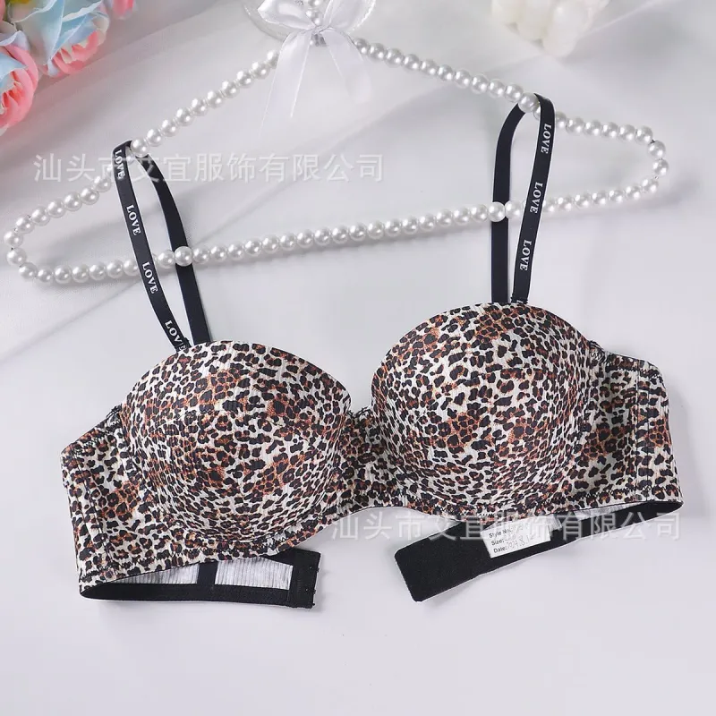 Leopard Glow | Glossy Seamless Push-Up Wireless Bra made by Negative