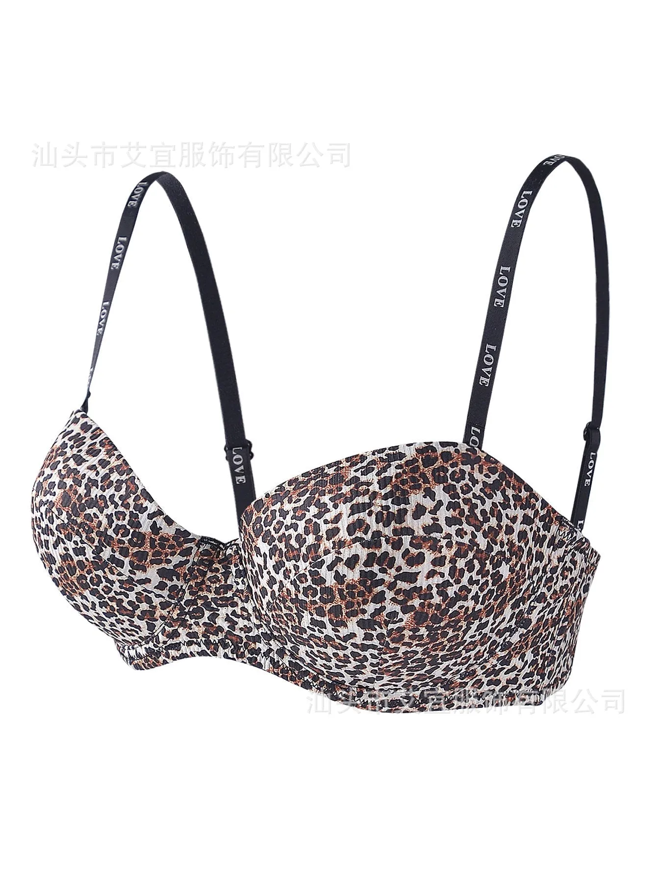 Leopard Glow | Glossy Seamless Push-Up Wireless Bra sold by Negative product image thumbnail 5