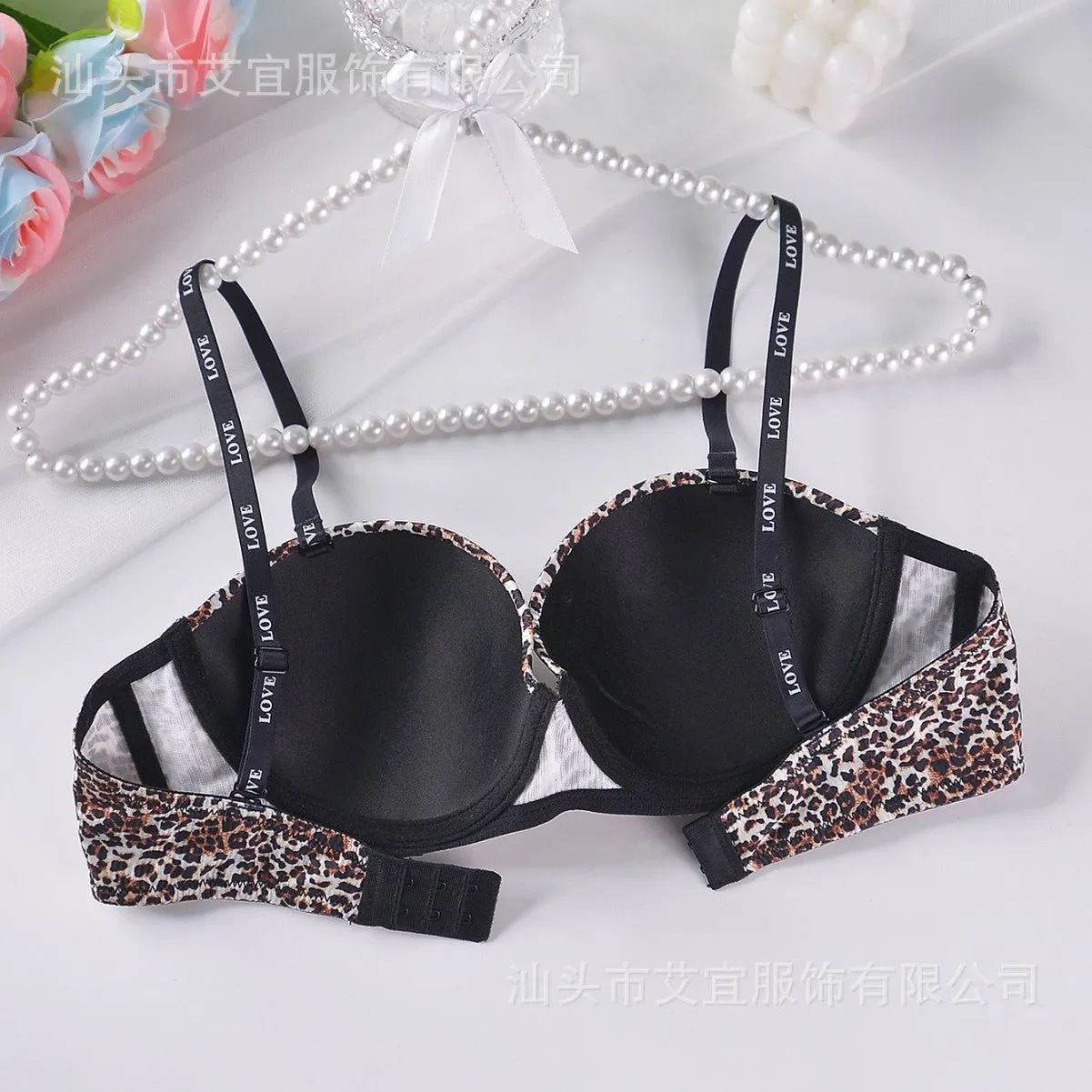 Leopard Glow | Glossy Seamless Push-Up Wireless Bra sold by Negative product image thumbnail 2