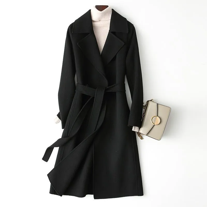Premium Wool Long Coat – Double-Breasted Slim-Fit Wool Jacket | 2025 Elegant Commuter Style made by Negative