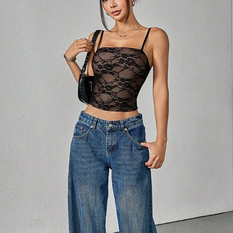 sexy lace shirt 2025 summer an and n beach suspender top hot girl small vest female sold by Negative product image thumbnail 4