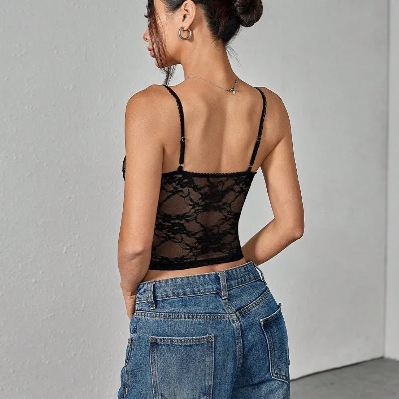sexy lace shirt 2025 summer an and n beach suspender top hot girl small vest female sold by Negative product image thumbnail 3