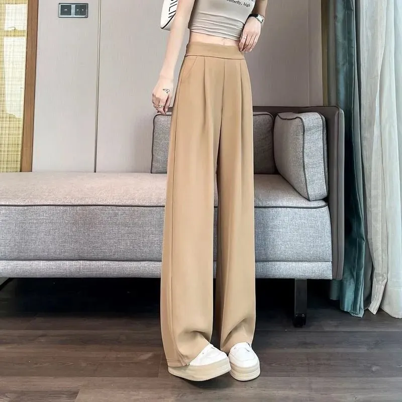 Women’s High-Waist Straight-Leg Dress Pants | Yarn-Dyed Street Style Trousers sold by Negative product image thumbnail 3
