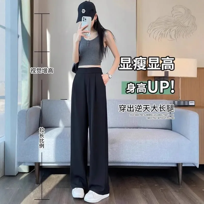 Women’s High-Waist Straight-Leg Dress Pants | Yarn-Dyed Street Style Trousers sold by Negative product image thumbnail 4