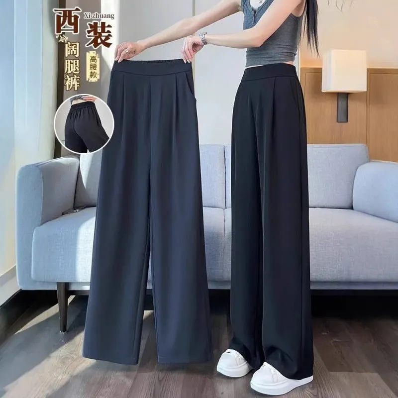 Women’s High-Waist Straight-Leg Dress Pants | Yarn-Dyed Street Style Trousers made by Negative