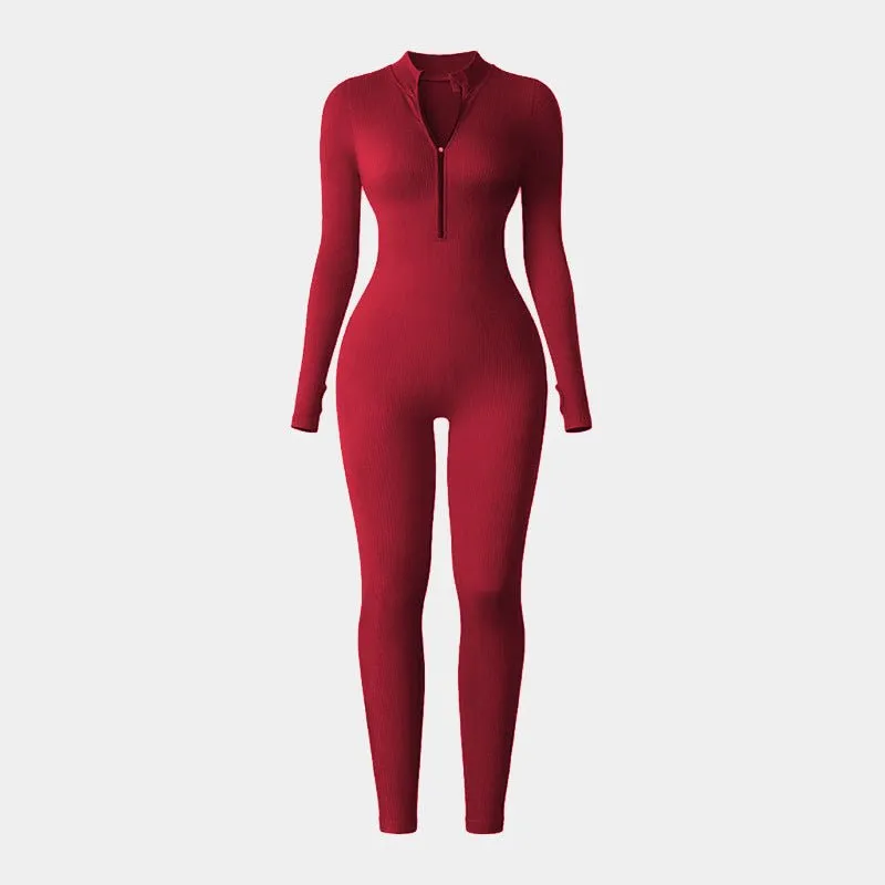 Apex Aura | Mock-Neck Zip Performance Jumpsuit sold by Negative product image thumbnail 5