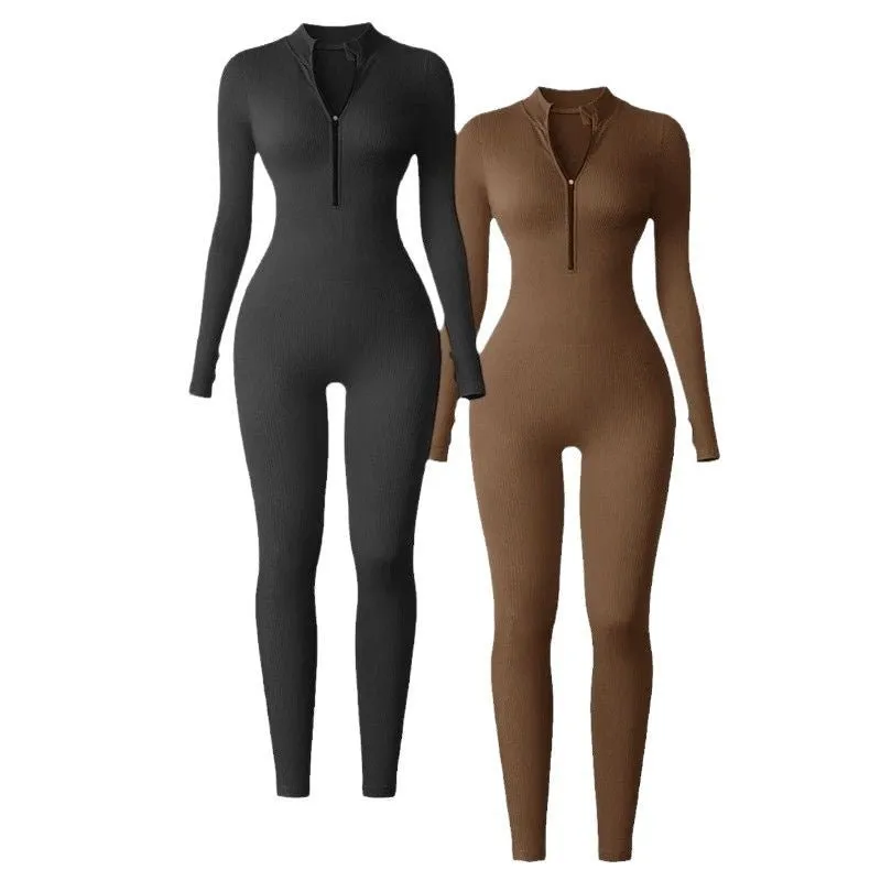 Apex Aura | Mock-Neck Zip Performance Jumpsuit sold by Negative product image thumbnail 2