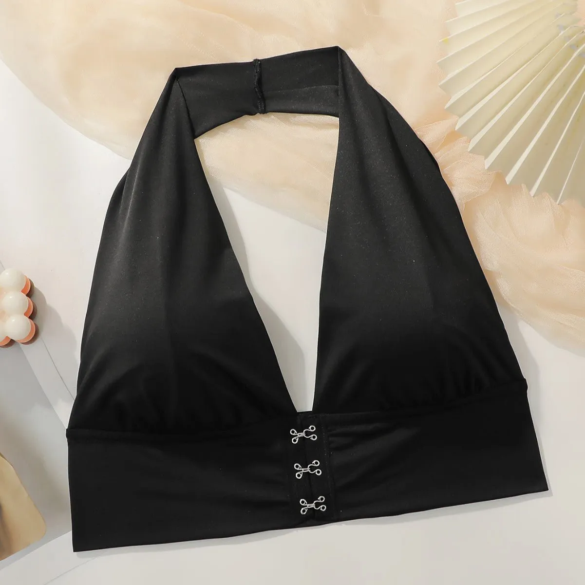 The Bold Reveal | Plus Size Halter Front-Closure Backless Bra sold by Negative product image thumbnail 2