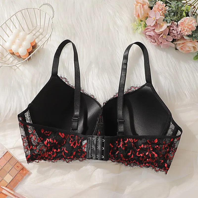 The Noir Rouge | Plus-Size Lace Push-Up Full-Coverage Bra sold by Negative product image thumbnail 4