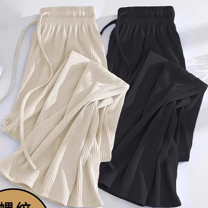 Negative Apparel Women’s High-Waist Wide-Leg Casual Pants – Japanese & Korean Style, Solid Colors | Summer 2025 Collection sold by Negative product image thumbnail 2