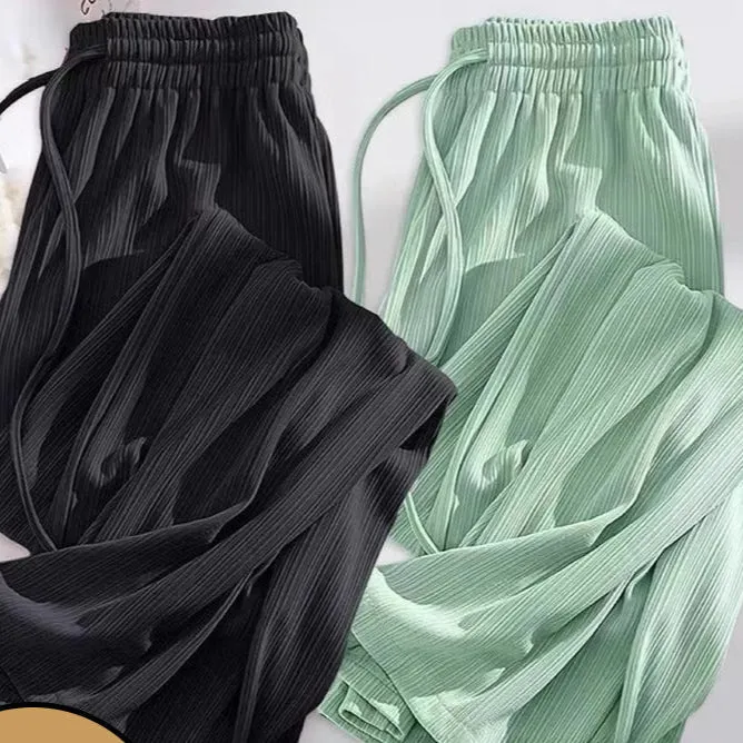 Negative Apparel Women’s High-Waist Wide-Leg Casual Pants – Japanese & Korean Style, Solid Colors | Summer 2025 Collection sold by Negative product image thumbnail 3