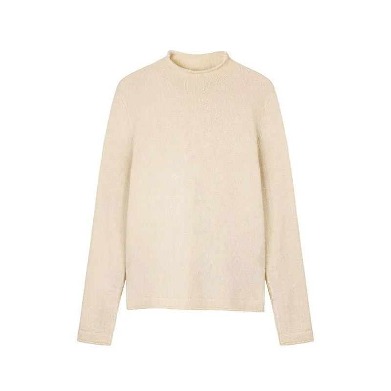 The Elegant Breeze | Women's Semi-Turtleneck Long Sleeve Pullover Sweater sold by Negative product image thumbnail 5