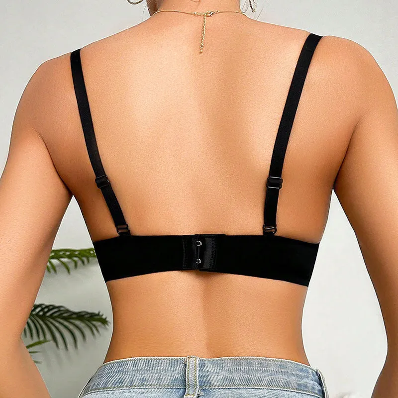 The French Triangle | Black Lace Triangle Cup Push-Up Bra sold by Negative product image thumbnail 3