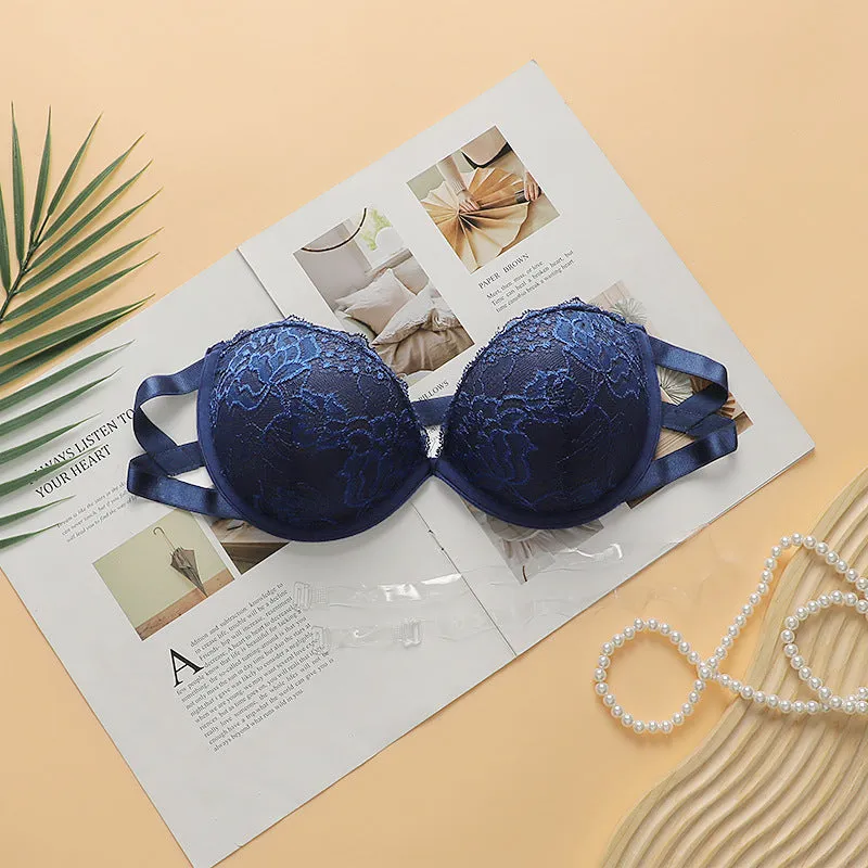 The Noir Lift | Women's Lace Underwire Push-Up Bra sold by Negative product image thumbnail 4