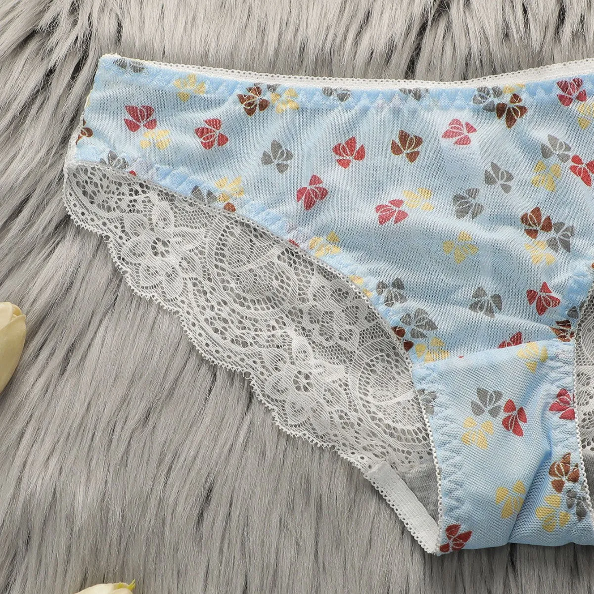 The Floral Desire | Women's Floral Lace Mid-Rise Triangle Panties (2-Pack) sold by Negative product image thumbnail 3