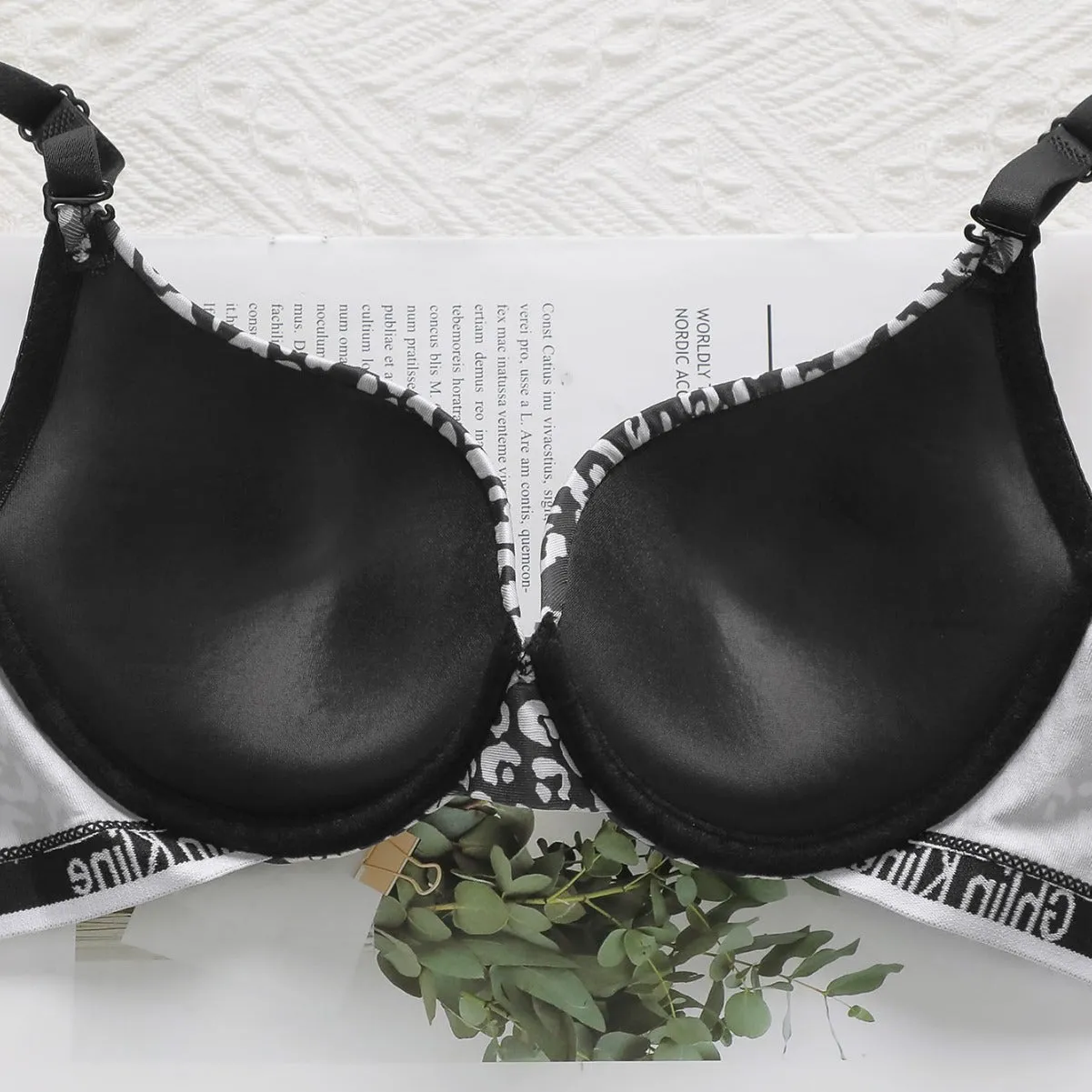 The Zebra Charm | Women's Zebra Print Underwire Push-Up Bra sold by Negative product image thumbnail 4