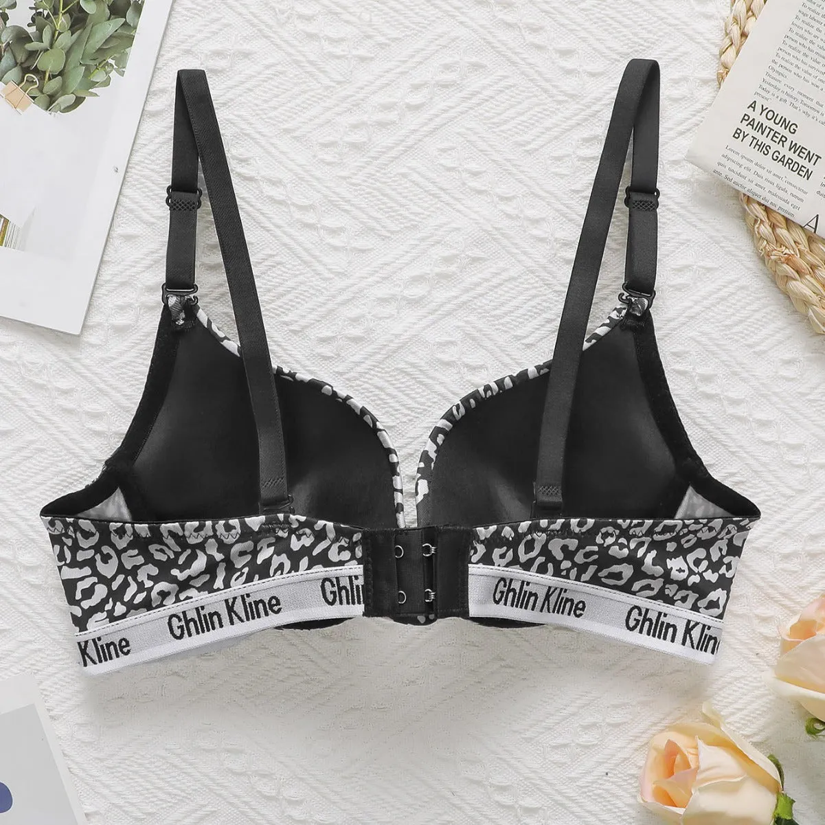 The Zebra Charm | Women's Zebra Print Underwire Push-Up Bra sold by Negative product image thumbnail 2