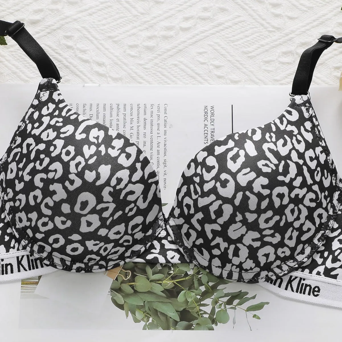 The Zebra Charm | Women's Zebra Print Underwire Push-Up Bra sold by Negative product image thumbnail 3