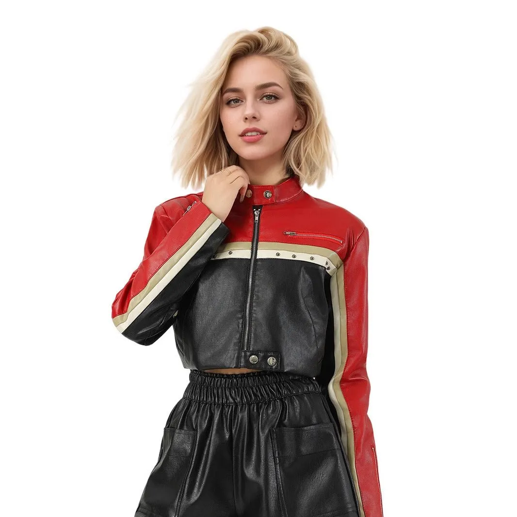 The Urban Rebel | Women's Loose Fit Black PU Leather Jacket sold by Negative product image thumbnail 5
