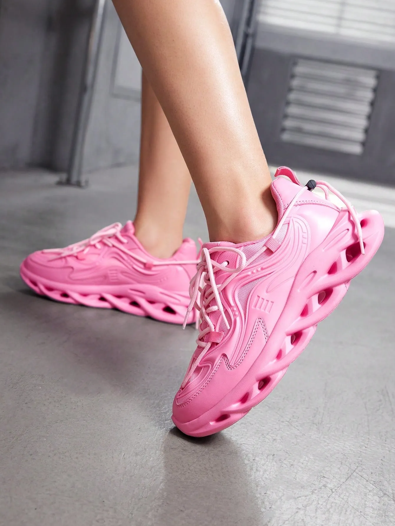 Pink Personality Creative Party Women Sneakers FD sold by Negative product image thumbnail 2