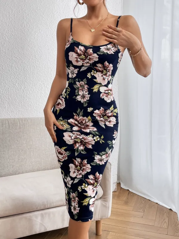 Privé Floral Print Split Hem Cami Dress made by Negative
