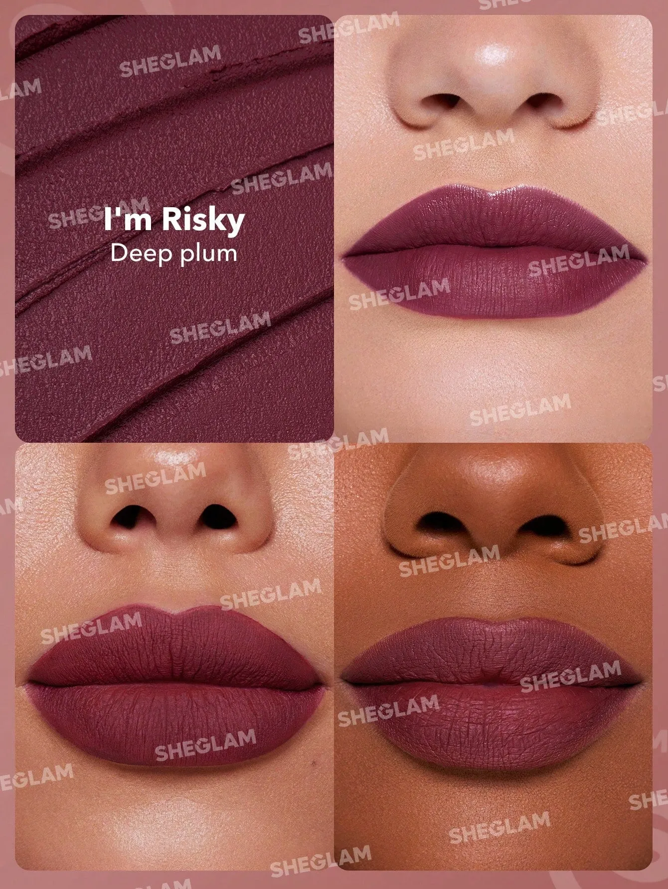 SHEGLAM Dynamatte Boom Long Lasting Matte Lipstick Brown & Purple sold by Negative product image thumbnail 2