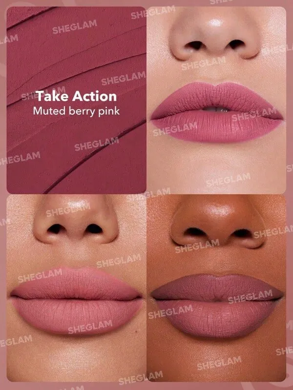 SHEGLAM Dynamatte Boom Long Lasting Matte Lipstick - Pink Shade sold by Negative product image thumbnail 2