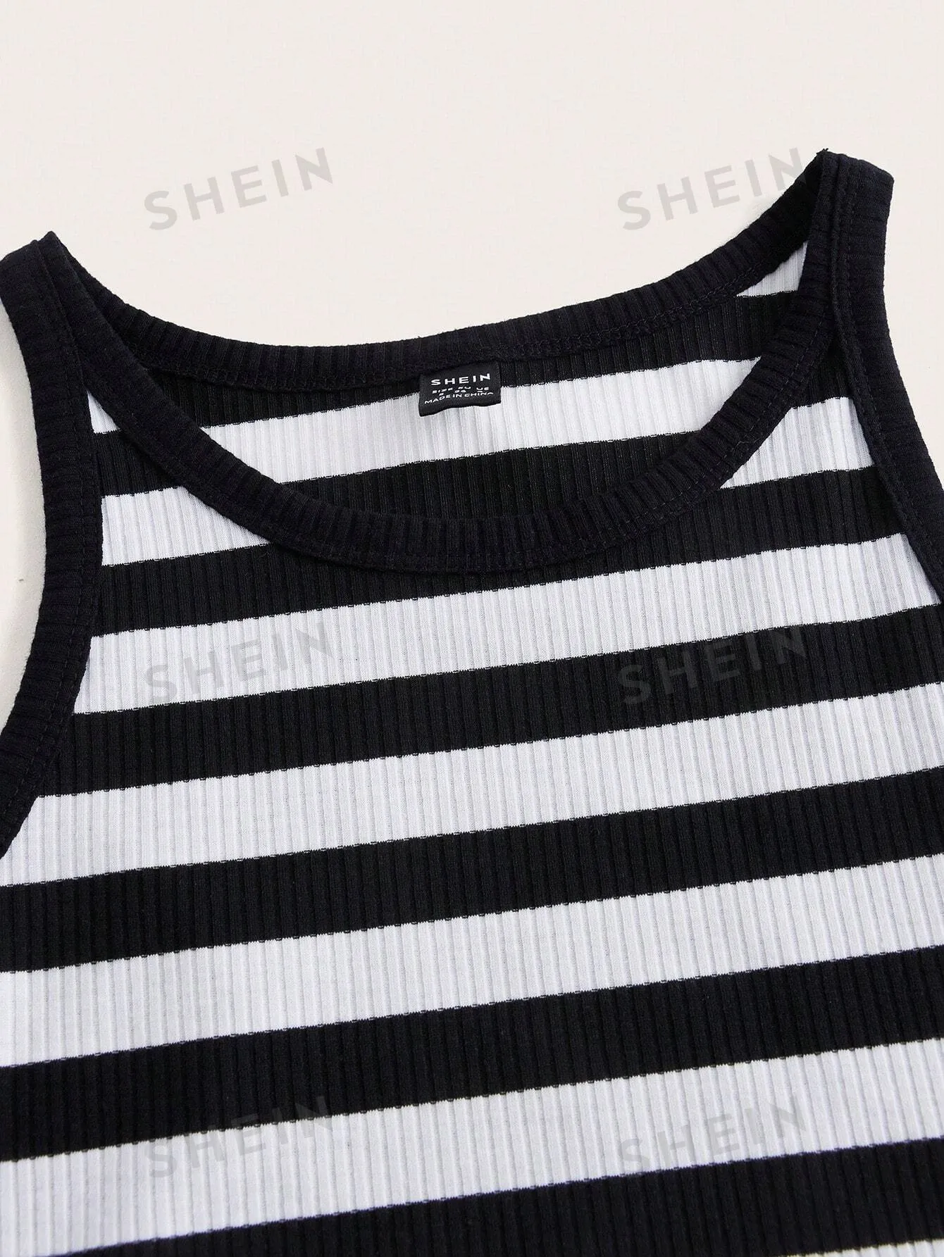 SHEIN EZwear Striped Tank Top & Skirt sold by Negative product image thumbnail 4