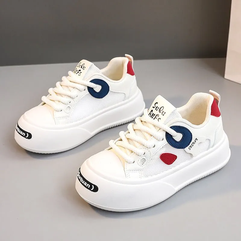 The Playful Accent | Women's Wear-Resistant Color-Matching Platform Sneakers FD sold by Negative product image thumbnail 2