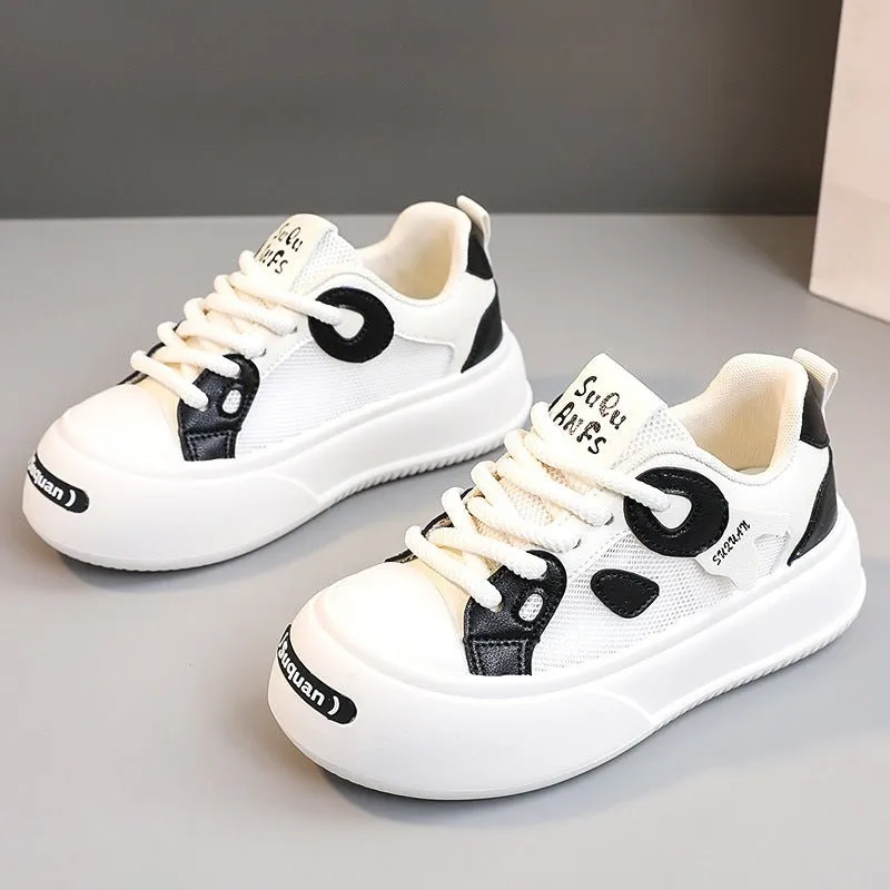 The Playful Accent | Women's Wear-Resistant Color-Matching Platform Sneakers FD sold by Negative