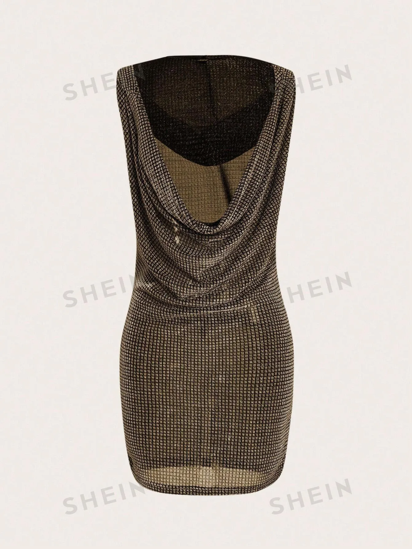 ICON Hooded Dress With Drape Collar FD sold by Negative product image thumbnail 5