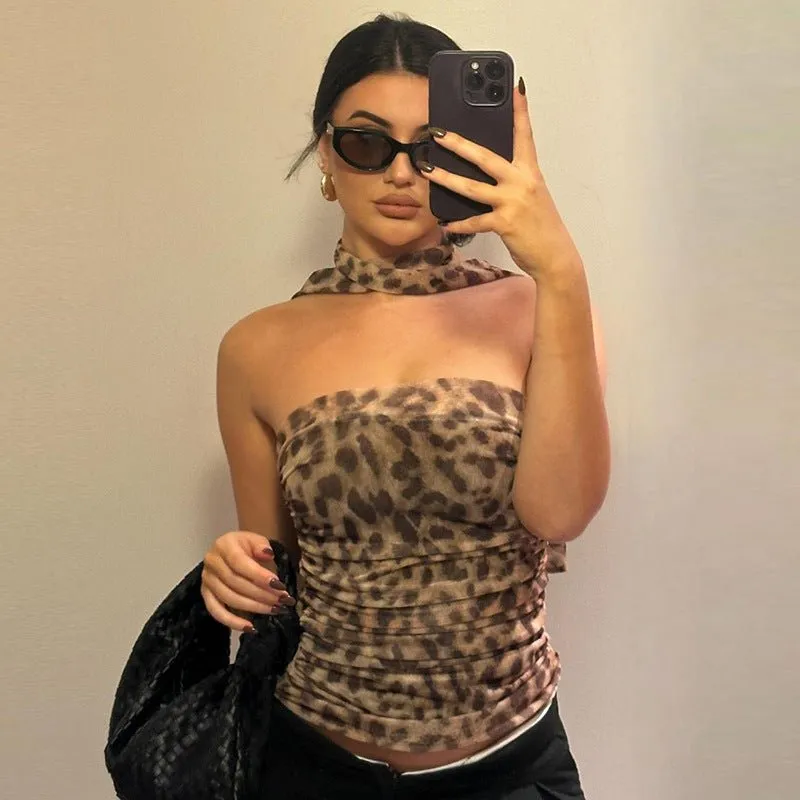 The Leopard Spice | Leopard Print Strapless Tube Crop Top (FD) sold by Negative product image thumbnail 2