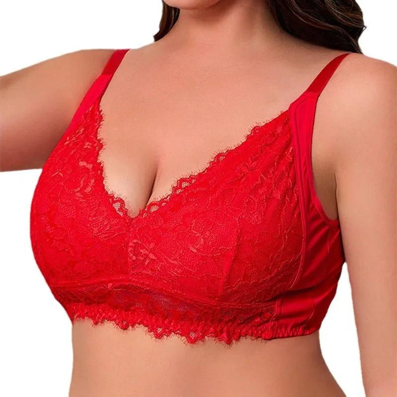 The Sheer Temptation | Plus Size Ultra-Thin Lace Wireless Bra (FD) sold by Negative product image thumbnail 5
