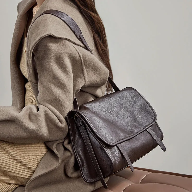 Large Leather Shoulder Handbag made by Negative