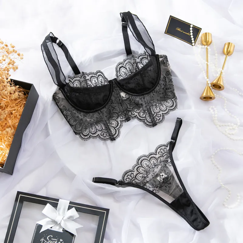 Embroidered Bandeau Lingerie Set made by Forever 21