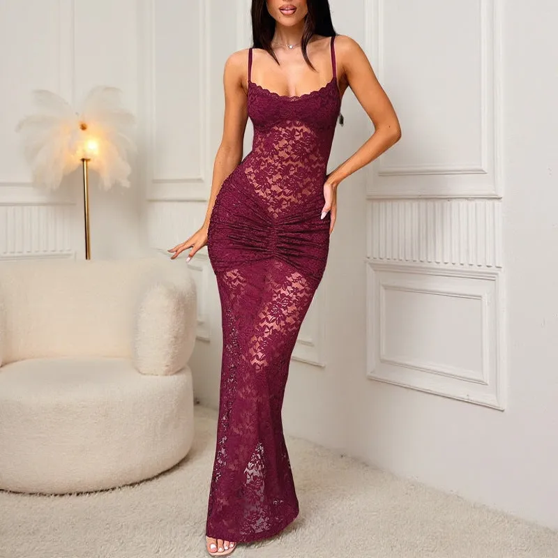 Sheer Lace Cami Maxi Dress sold by Negative product image thumbnail 2