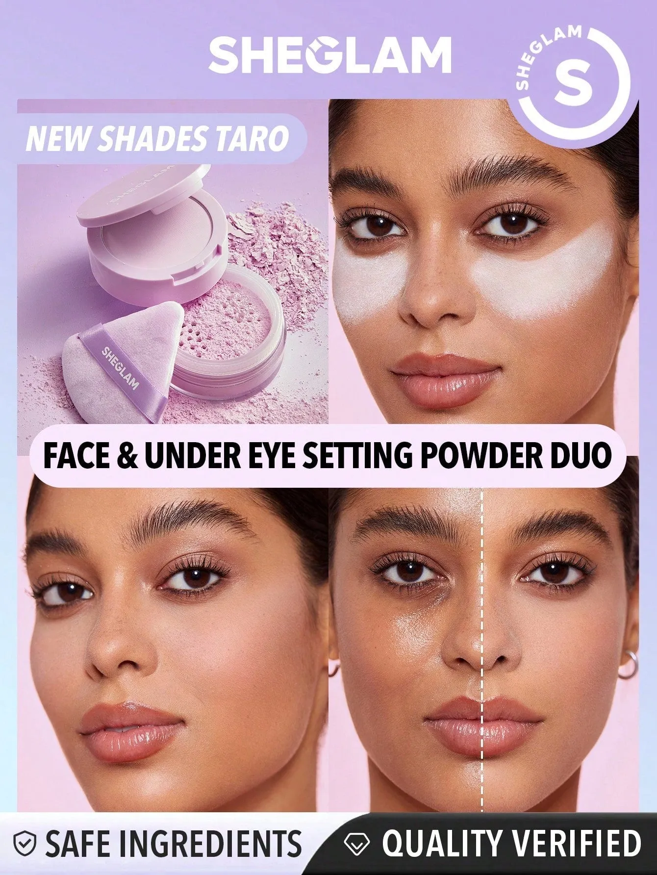SHEGLAM Insta-Ready Face & Under Eye Setting Powder Duo sold by Negative